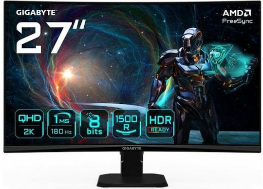 Gigabyte GS27QCA VA HDR Curved Monitor 27" QHD 2560x1440 180Hz